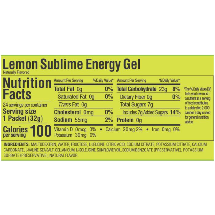 GU Energy Unisex Energi-gels Gel (Lemon Sublime)