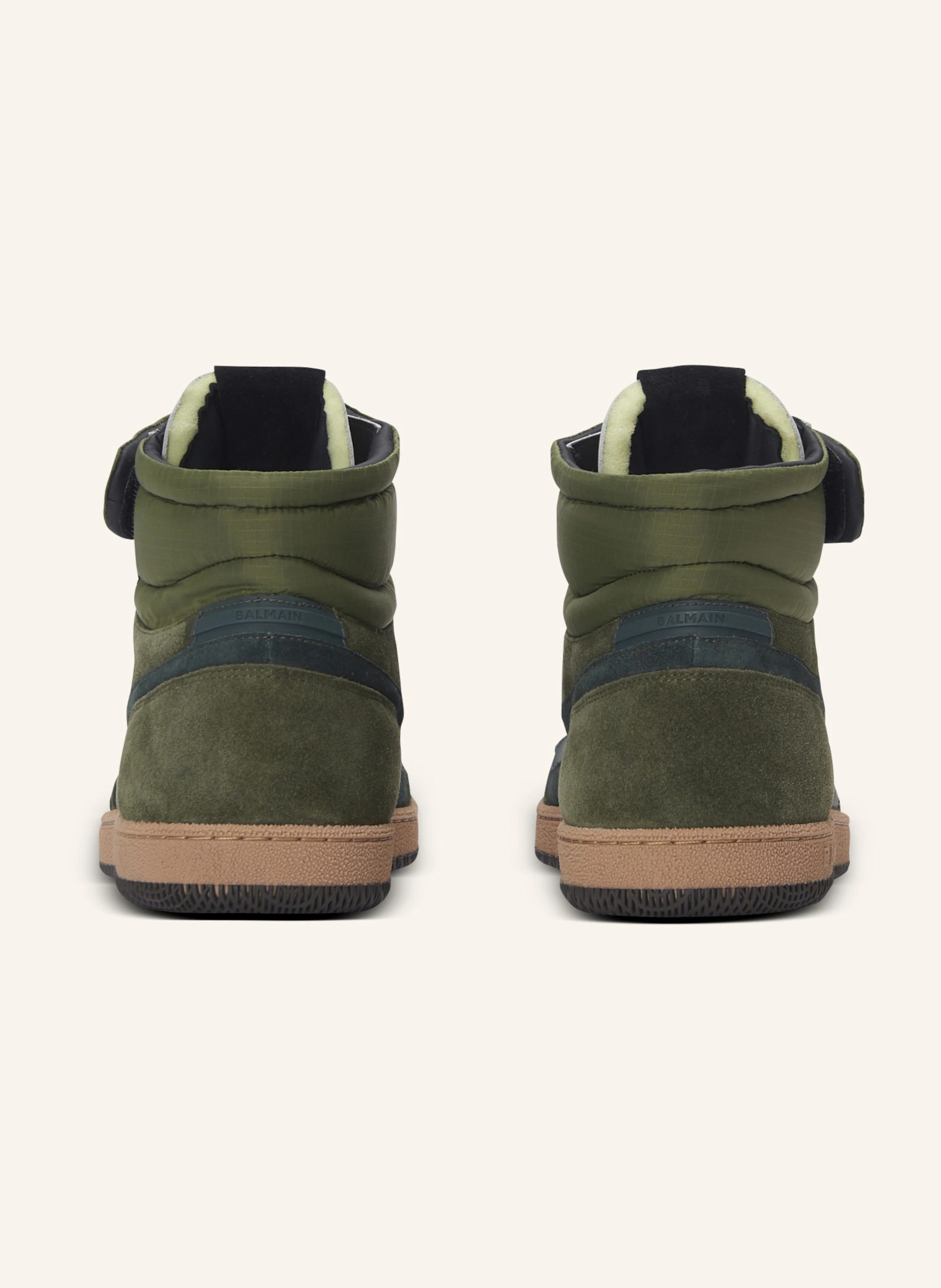 BALMAIN Mittelhohe Sneakers Balmain Swan aus Kalbsleder und Wildleder
