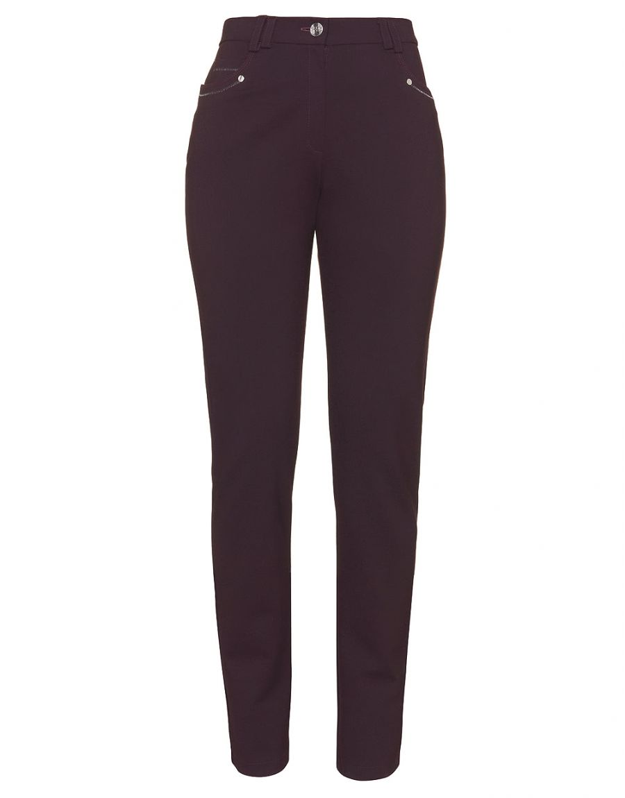Pantalon confort cassis