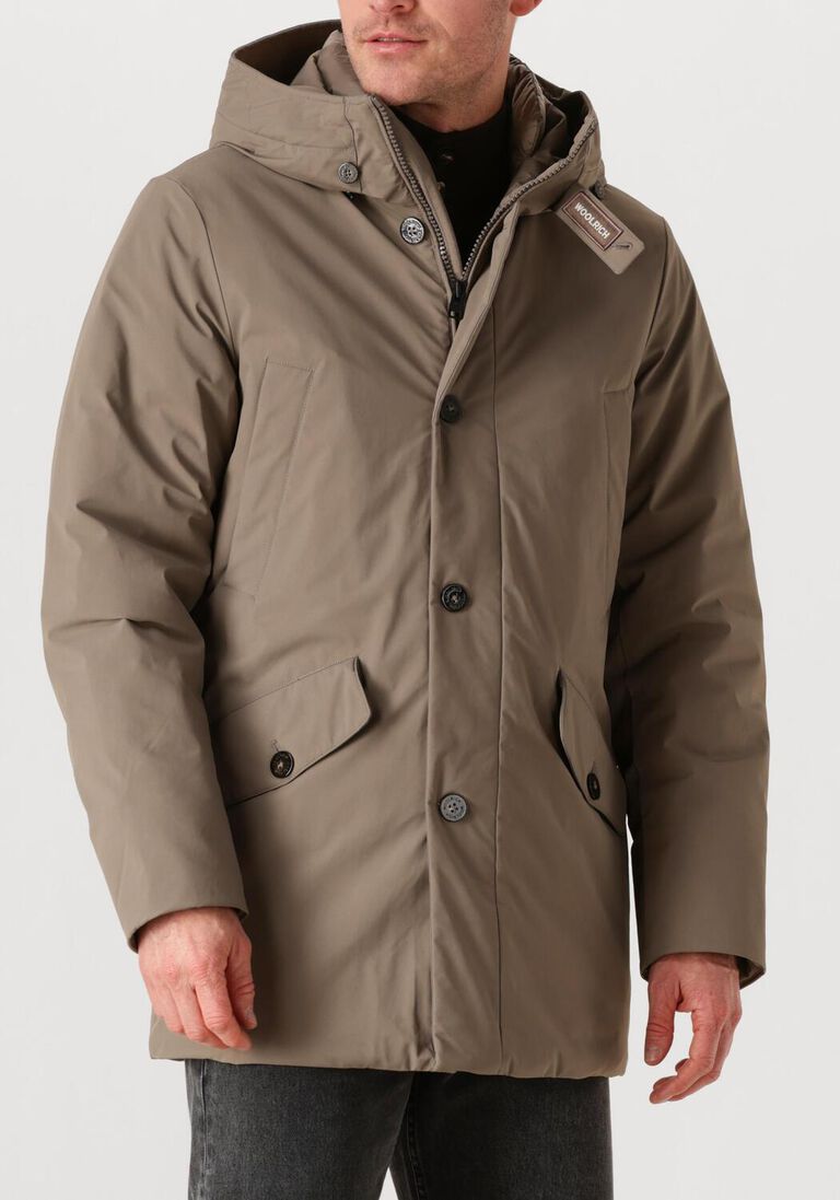 taupe woolrich parka's stretch arctic parka