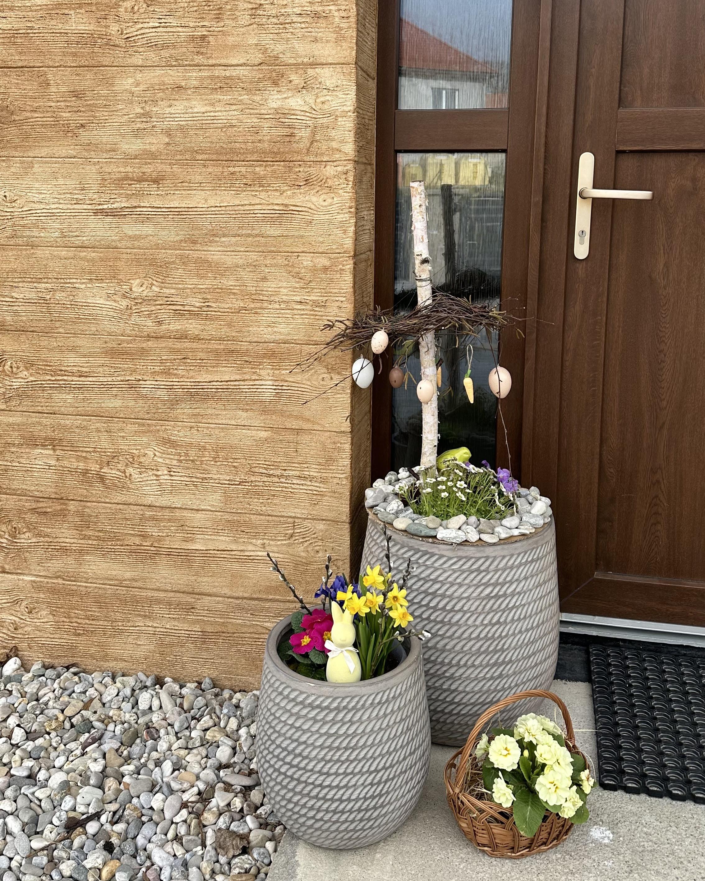 Bloempot LIVADIA 39 cm Taupe