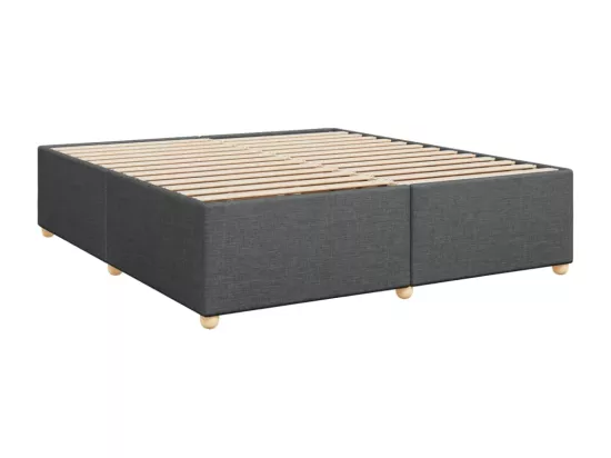 Sommier à lattes de lit avec matelas Gris foncé 180x200cm Tissu