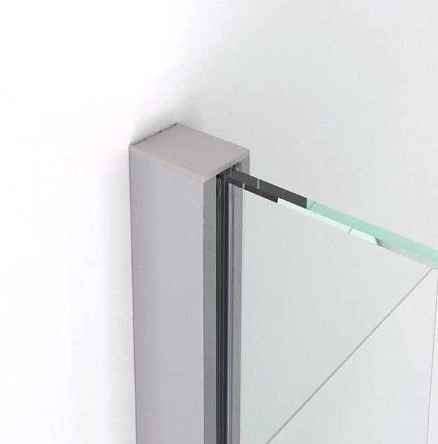 Amber Douchecabine | 110x100 cm Chroom Helder glas Draaideur Rechthoek