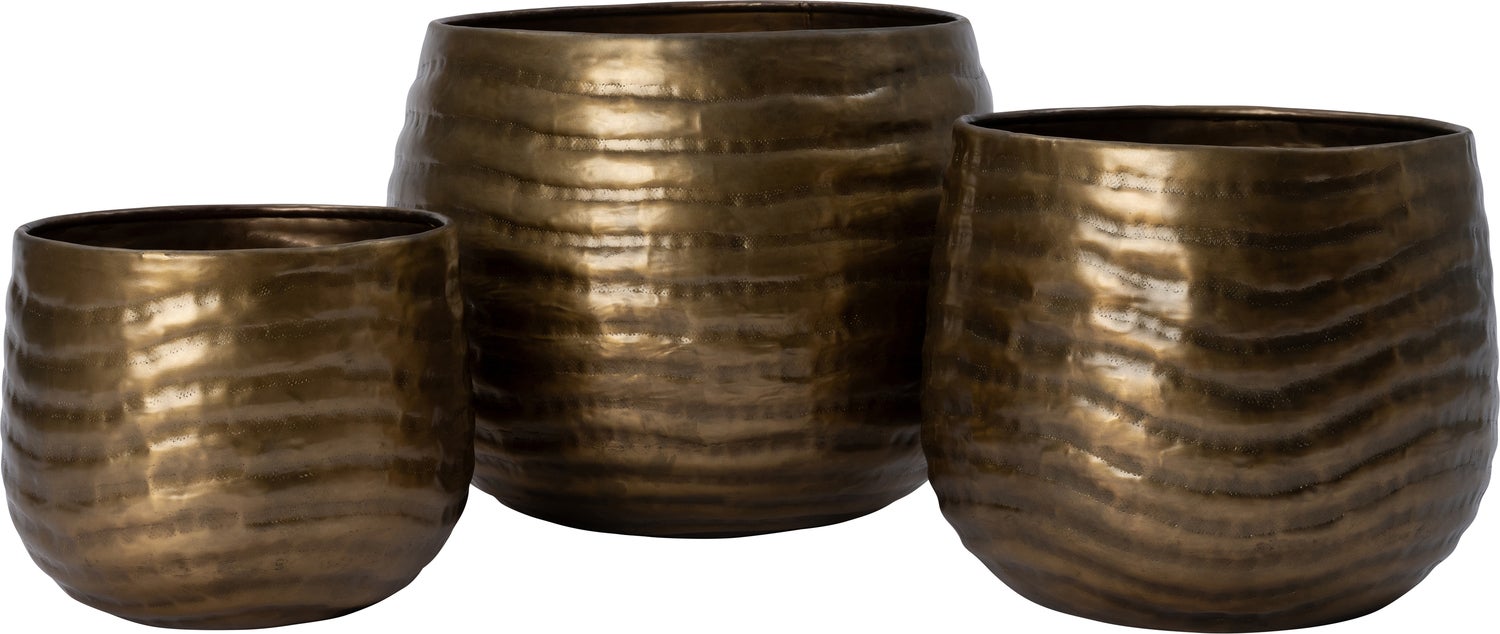 Intratuin bloempot Naila messing D 25 H 25 cm
