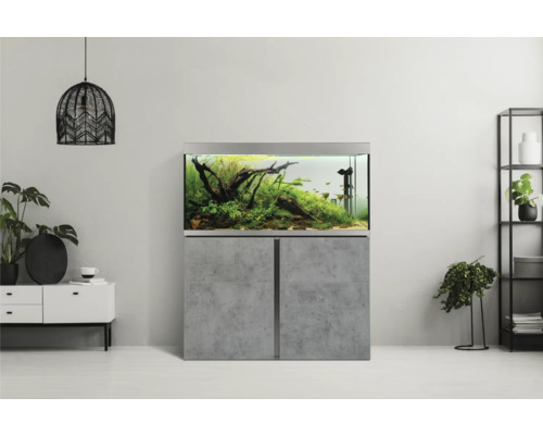 Aquariumcombinatie Fluval Siena 332 met LED-verlichting, verwarming, buitenfilter en kast, 332 l, beton, 110 x 55 x 128 cm