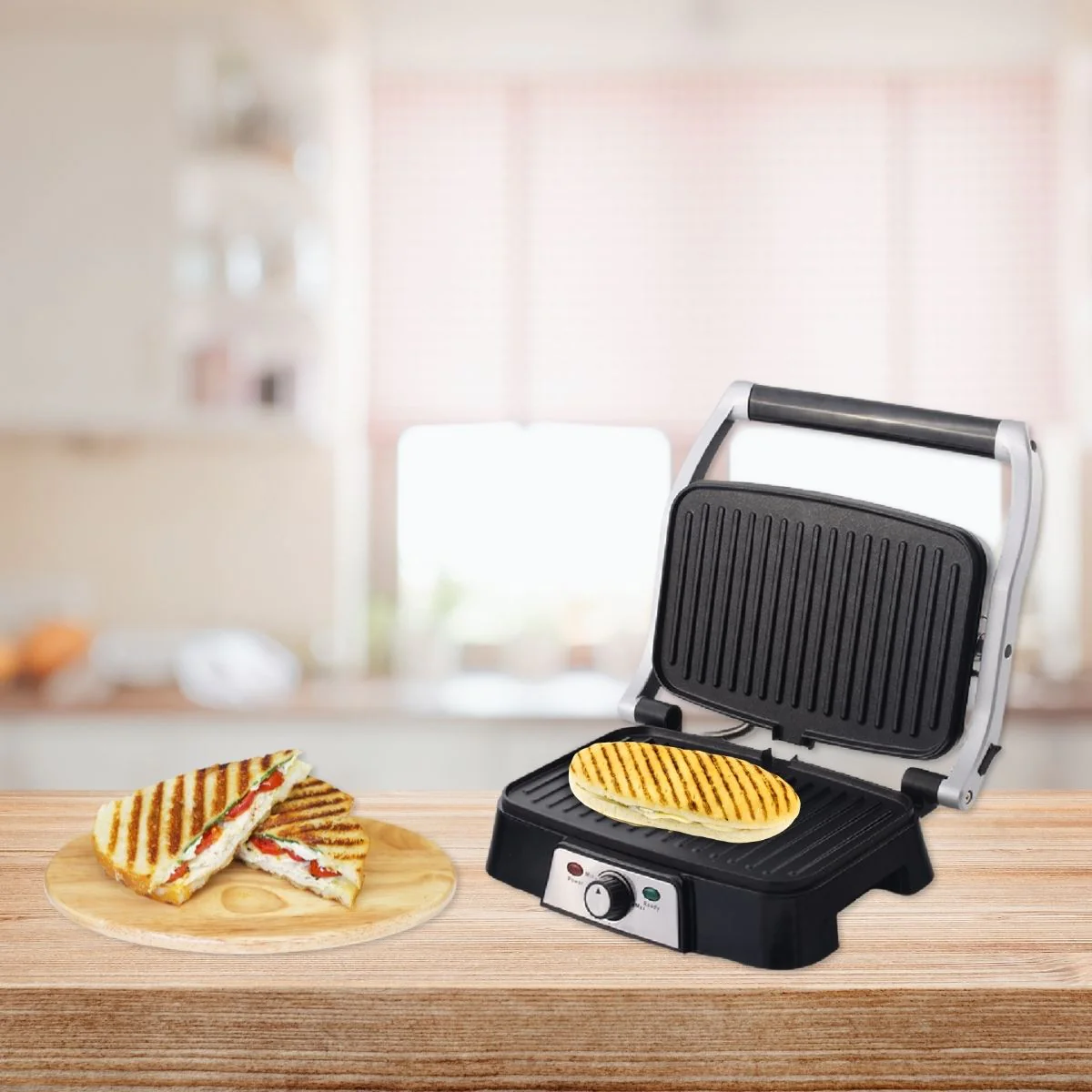 Grill à double plaque pour croque-monsieur, viande et panini Rotel Rot
