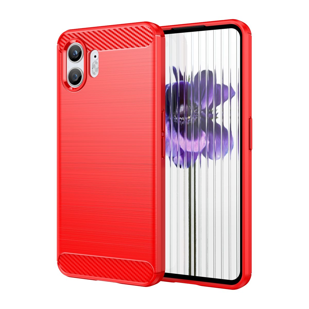 Hülle Handy Schutz für Nothing Phone 2 Case Cover Bumper Etuis Carbon Backcover