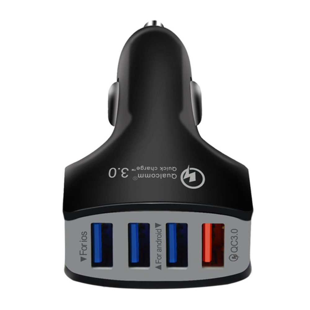 Universal 4-fach USB Auto KFZ Ladegerät Quick Charge 3.0 - Schwarz