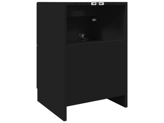 Armoire d'évier noir 40x37x59 cm bois d'ingénierie
