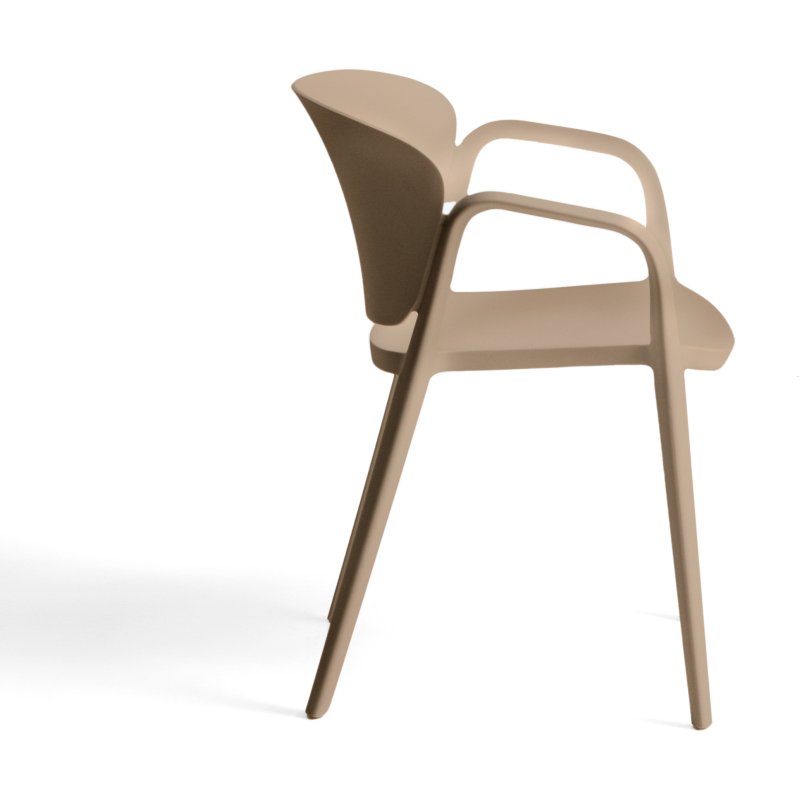 Chaise empilable d’extérieur Ania beige