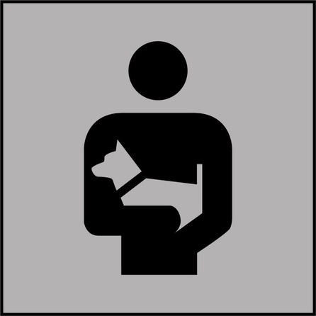 Panneau signalétique - Pictogramme Porter les chiens - Gravoply