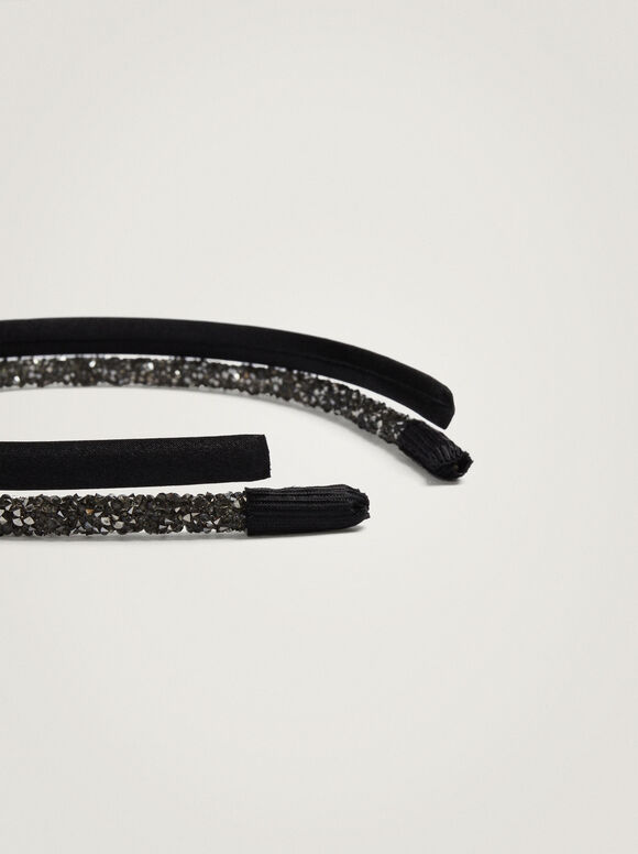 Conjunto De Diademas Finas - Negro