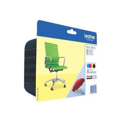 Brother LC225XL/LC229XL - Pack de 4 - noir, cyan, magenta, jaune - cartouche d'encre originale