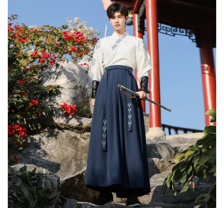 Pinocle - Geborduurd Hanfu-kostuum / Onderarmpaneel / Set