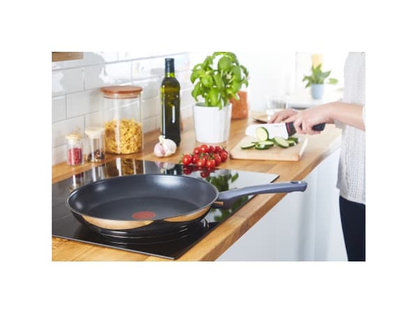 Tefal Daily Cook G7300755, Rund, All-bruk panne, Rustfritt stål, Titan, Rustfritt stål, Keramisk, Halogen, Forseglet Plate, Gass, Induksjon
