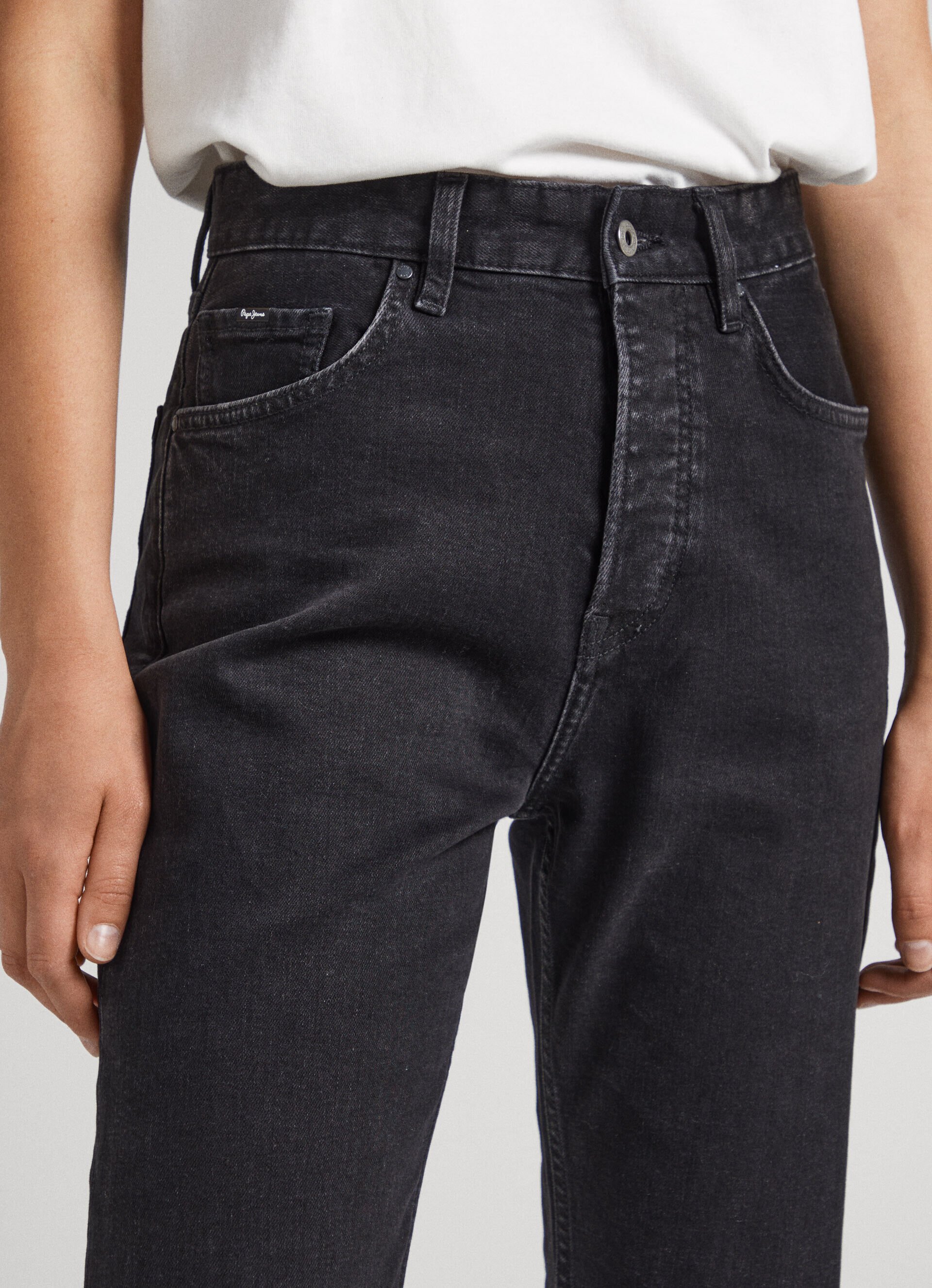 Calça jeans ROBYN de cintura alta e corte regular - jeans