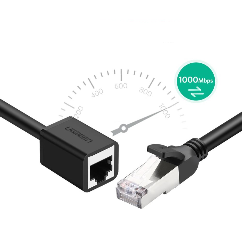 (3m) CAT 6 Ethernet LAN RJ45 Netzwerk Verlängerungskabel Adapter Kabel - Schwarz