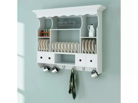 Armoire murale de cuisine en bois Blanc