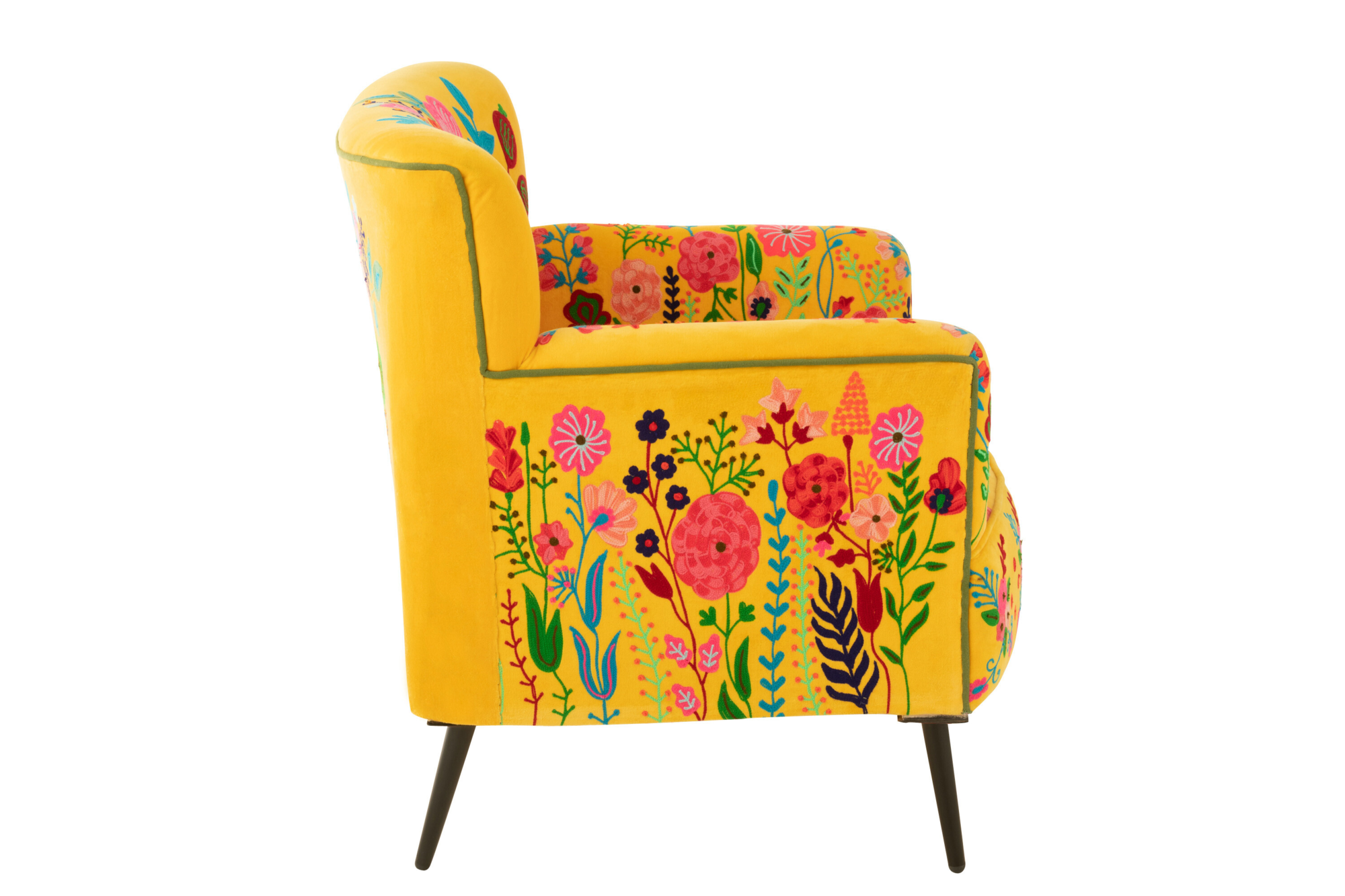Fauteuil  Bloemen Mangohout Geel