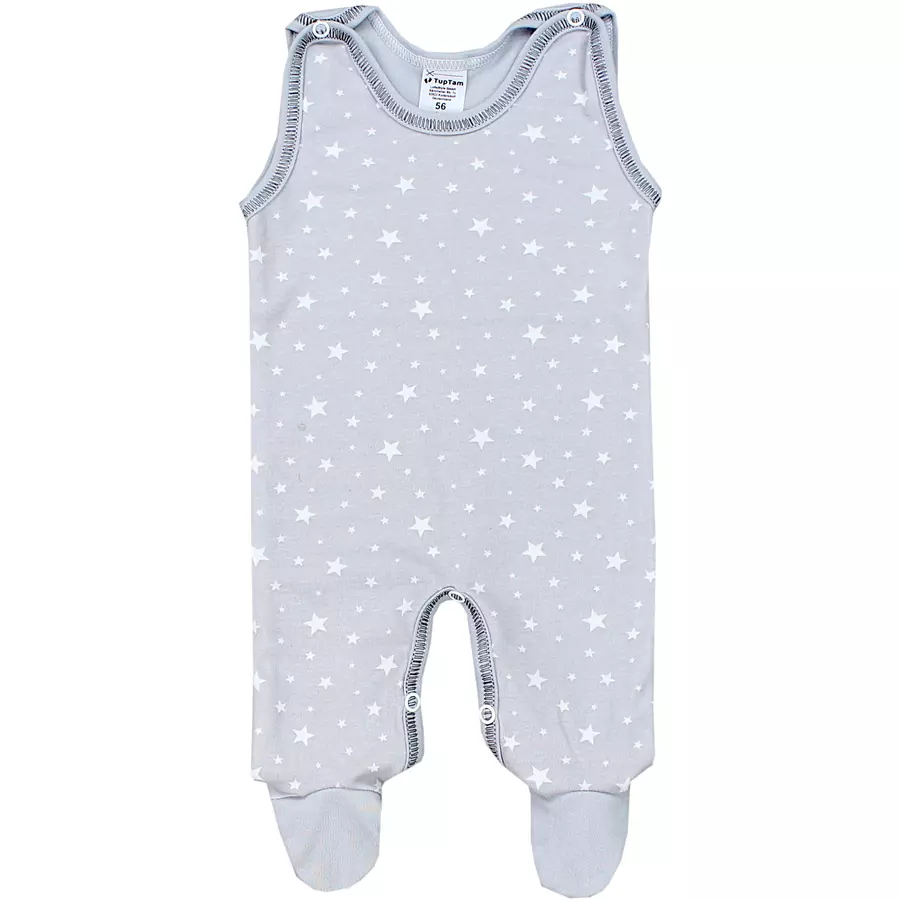 TupTam Baby Strampler Gemustert 2er Set grau