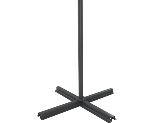 Soluna Lyon zweefparasol, Ø 300 cm, hoogte 257 cm, ecru, inclusief kruisvoet.