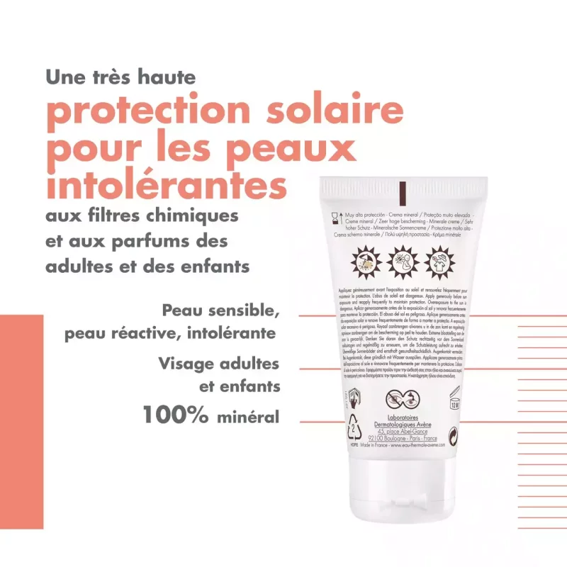 Soins Solaires - Très Haute Protection Crème minérale SPF 50+ - 50ml