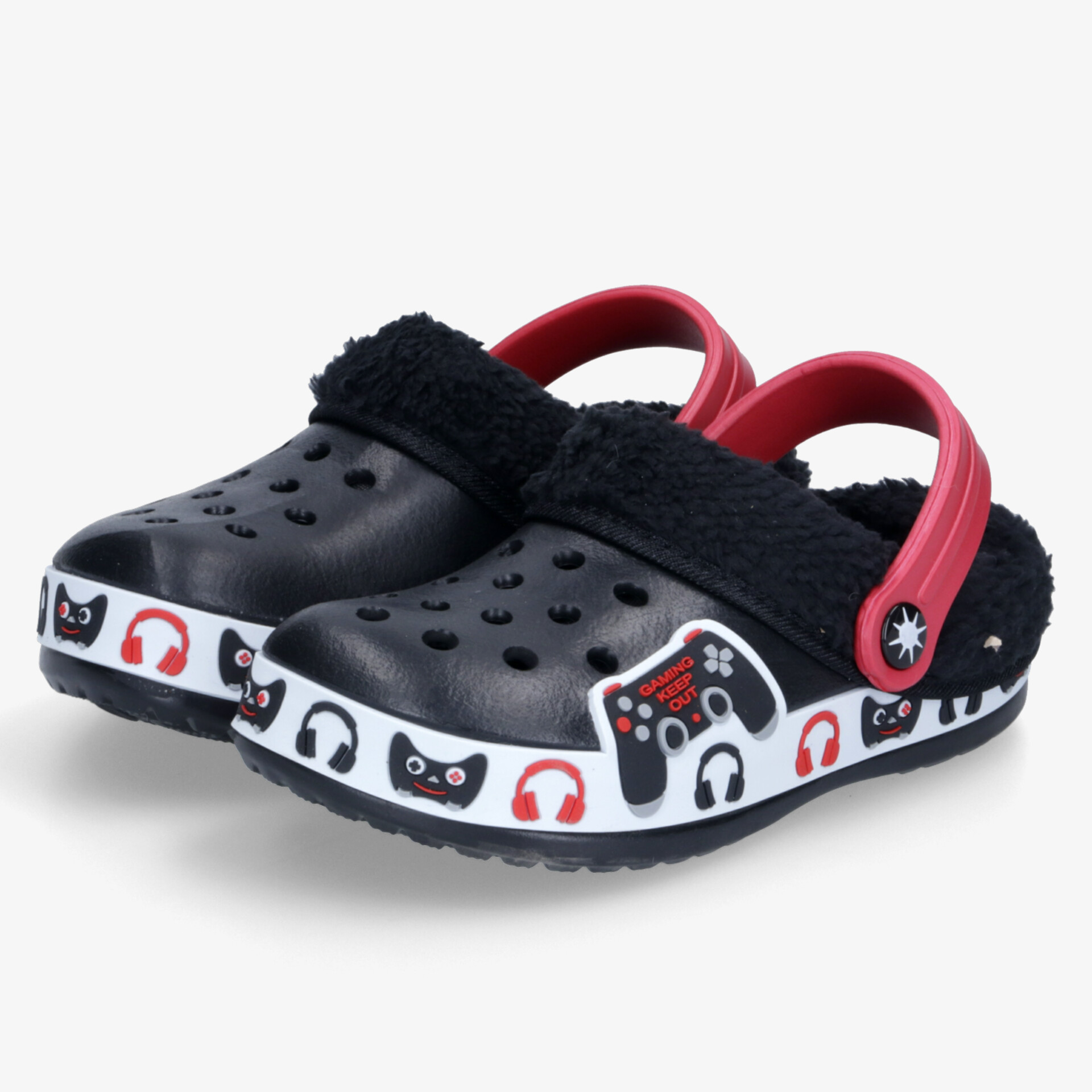DooDogs Kinder Hausschuhe schwarz