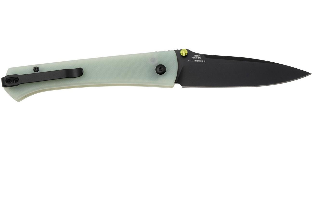 Artisan Cutlery Andromeda 1856P-BNTG, PVD AR-RPM9, Natural Green G10 zakmes, Ray Laconico design