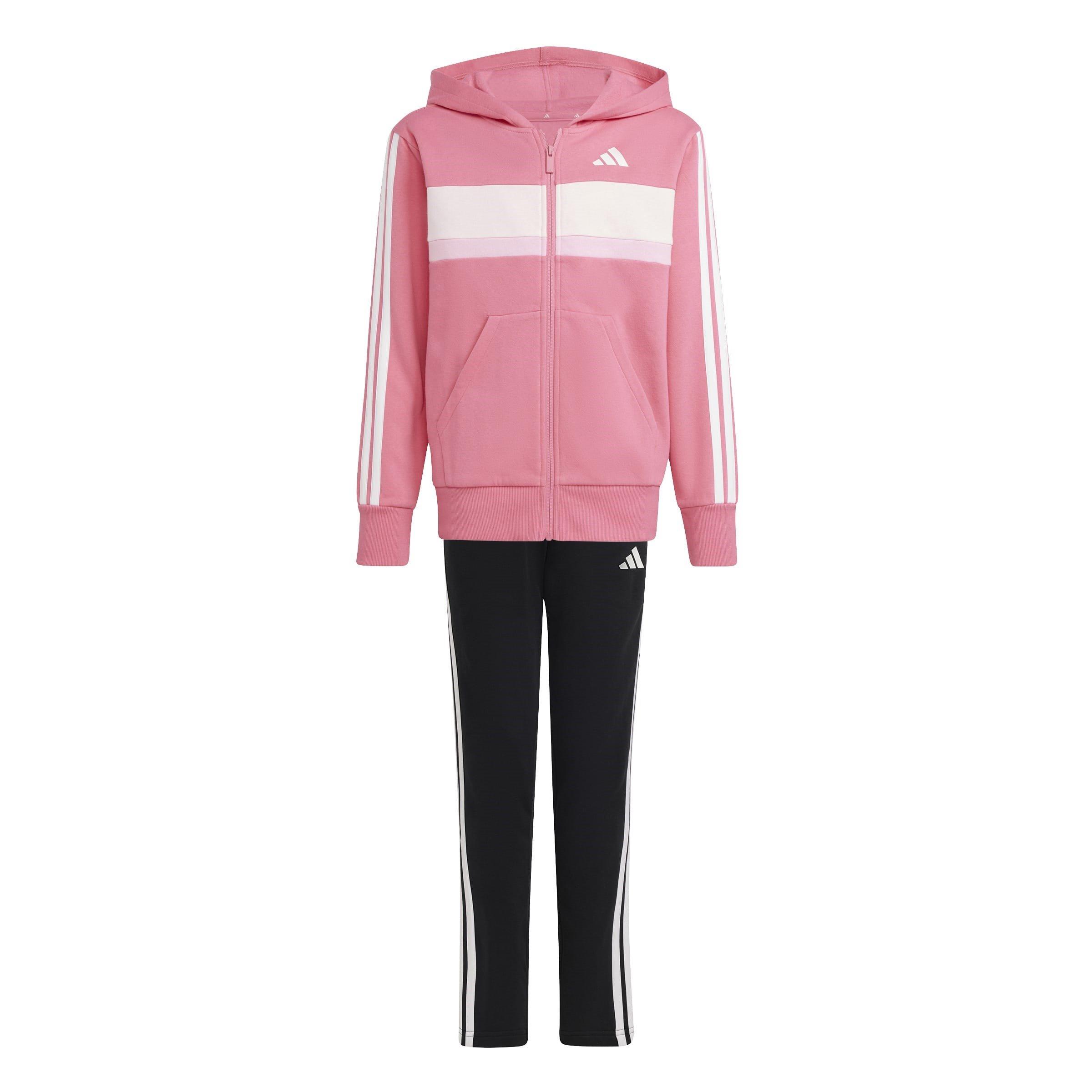adidas 3-Stripe Hooded Tracksuit Set Juniors