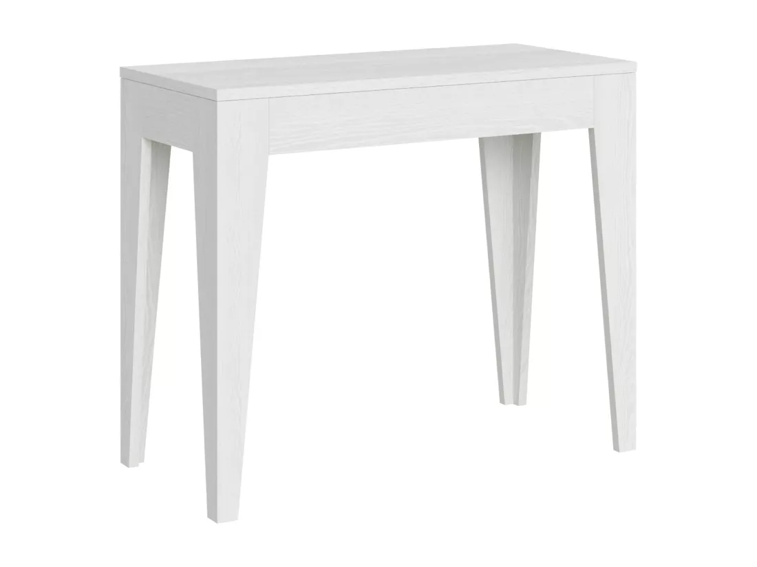 Console extensible 90x42/198 cm Isotta Small Frêne Blanc