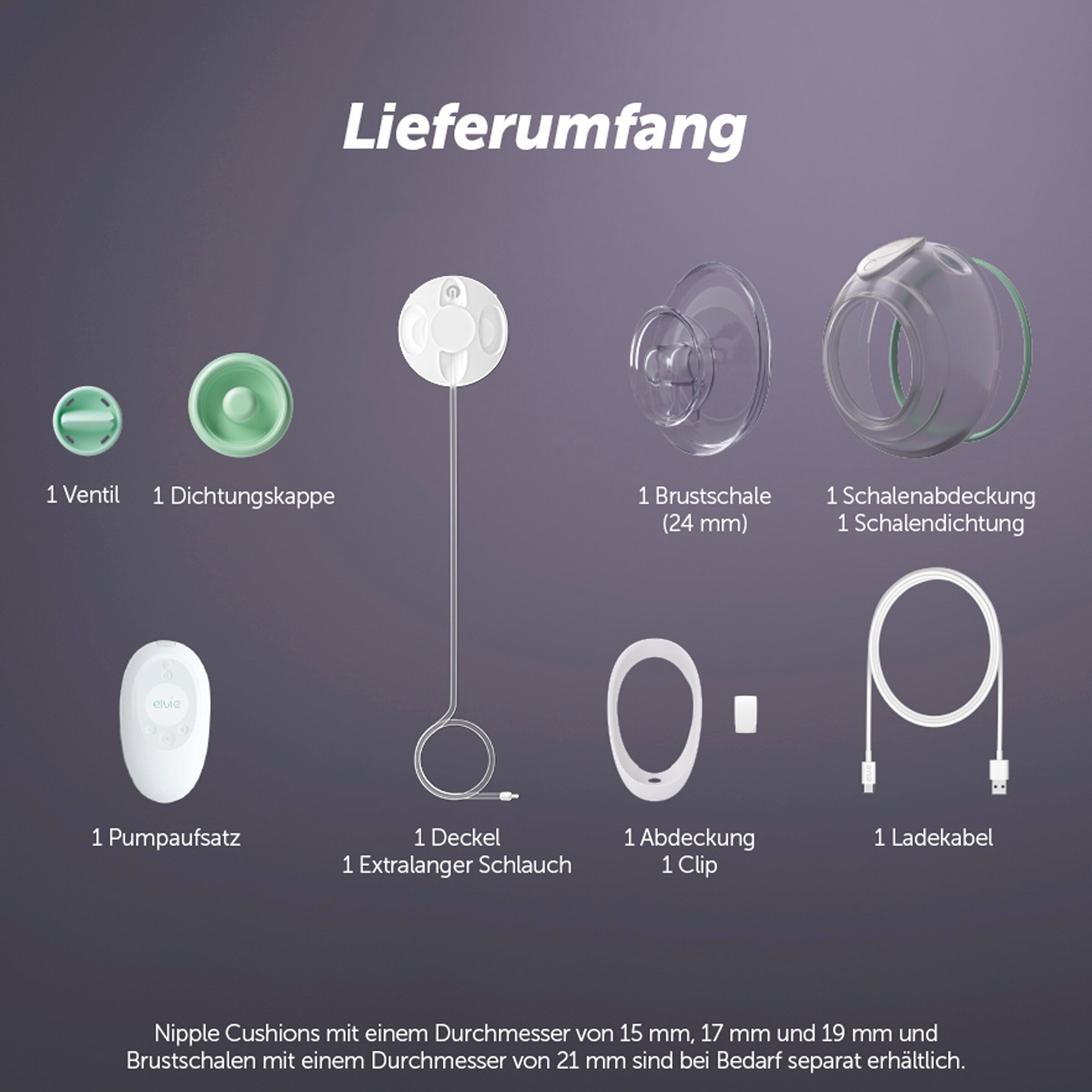 elvie Elektrische Einzelmilchpumpe, Stride