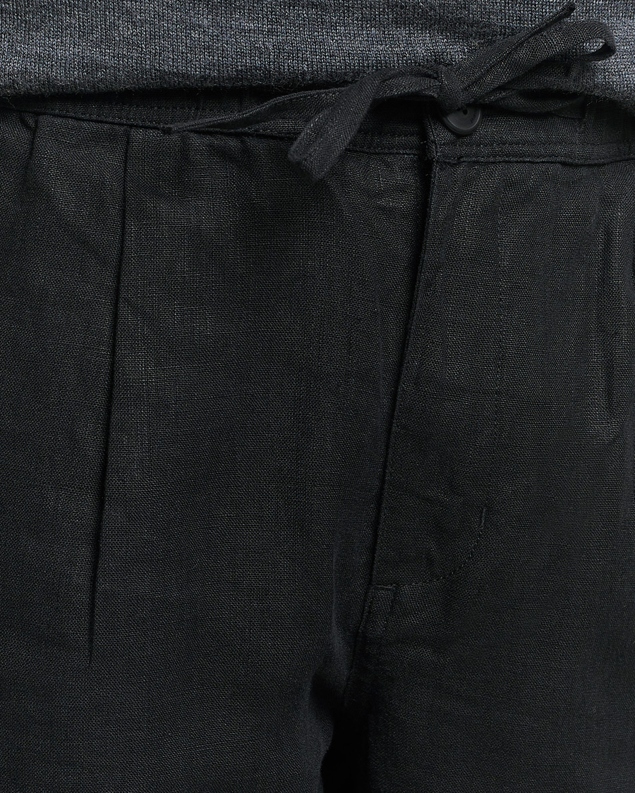 KnowledgeCotton Apparel Loose Linen Pants Black