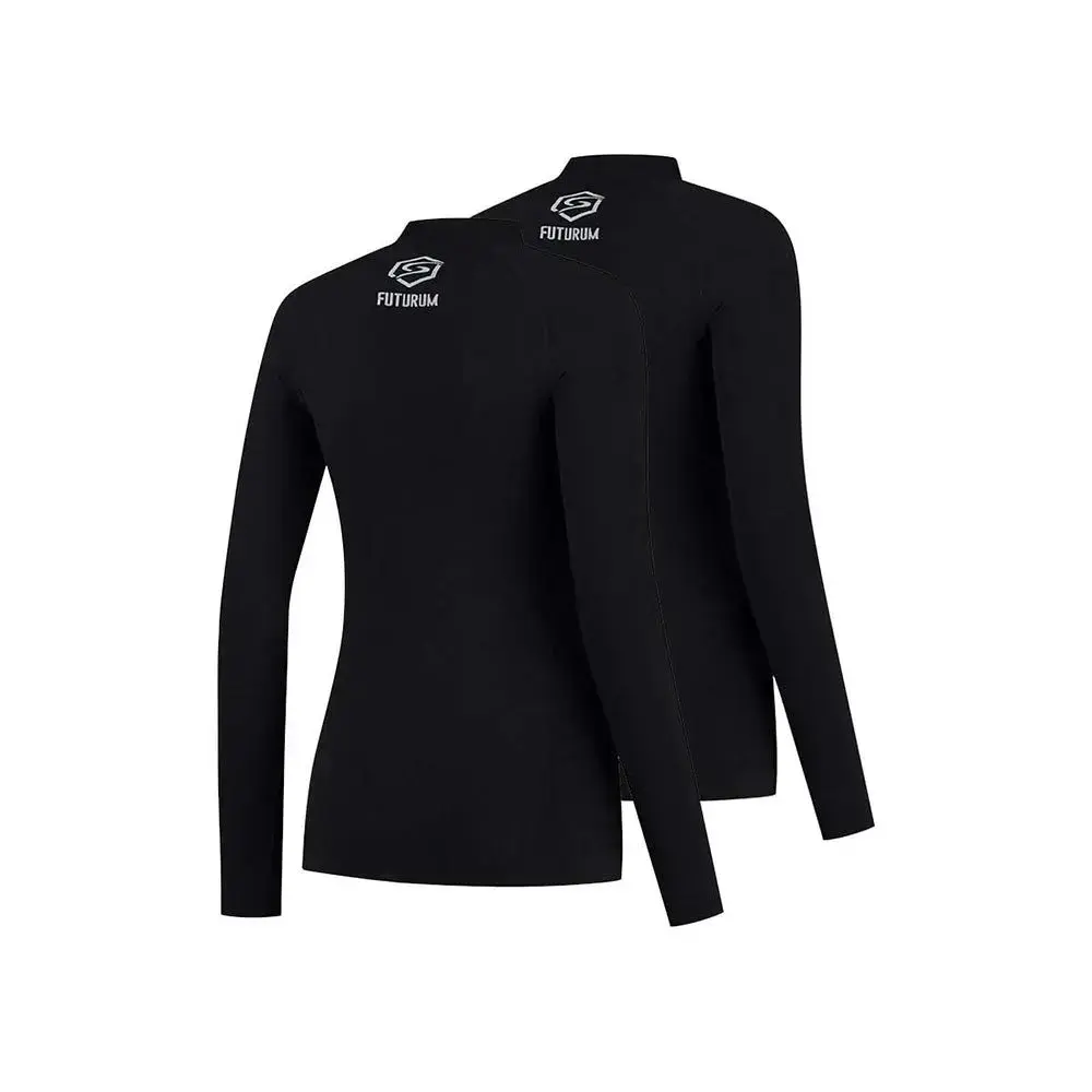 FUTURUM Recycled Thermoshirt Lange Mouwen Zwart Dames 2-Pack