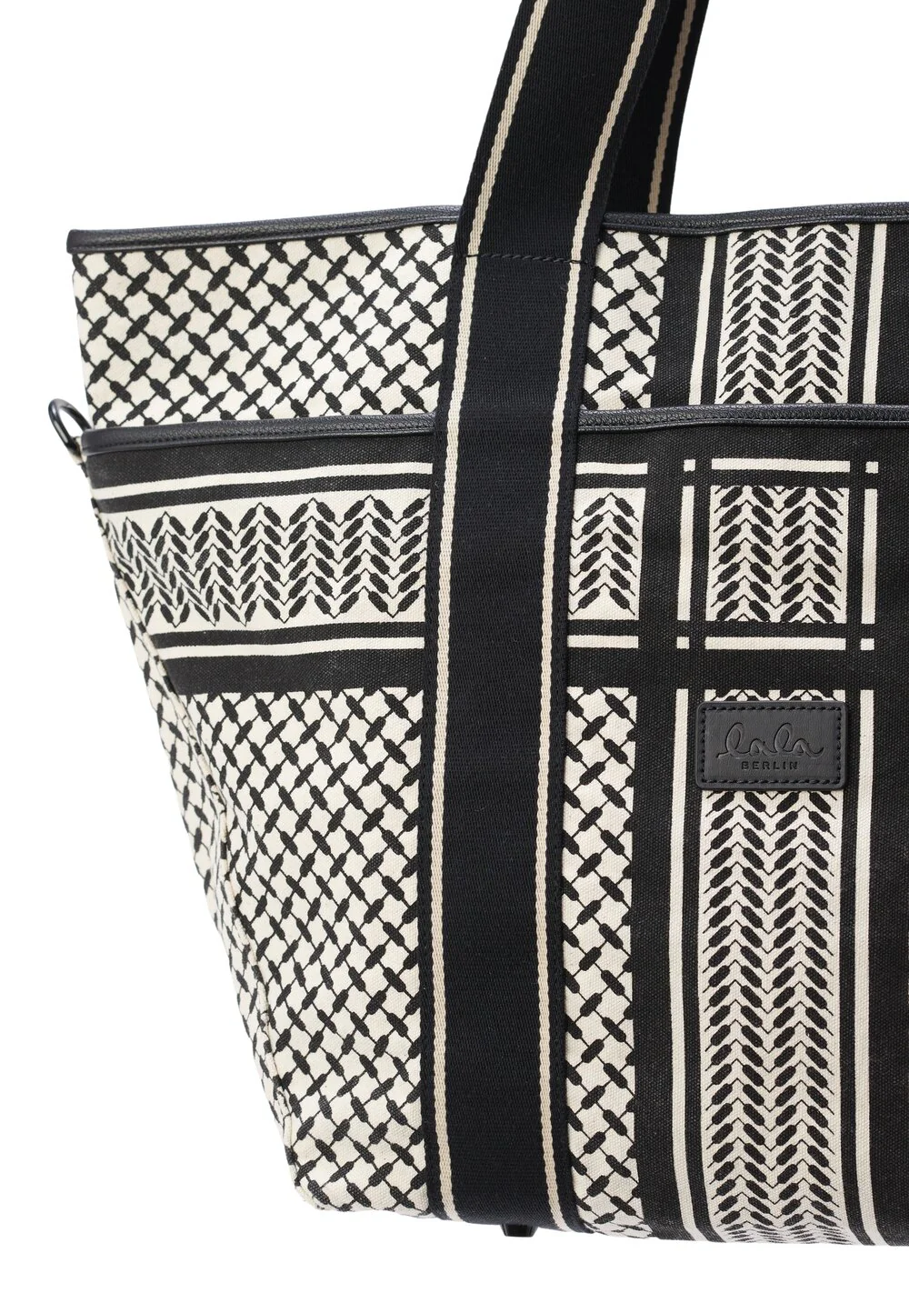 Lala Berlin  Marin East West shopper - heritage stripe black