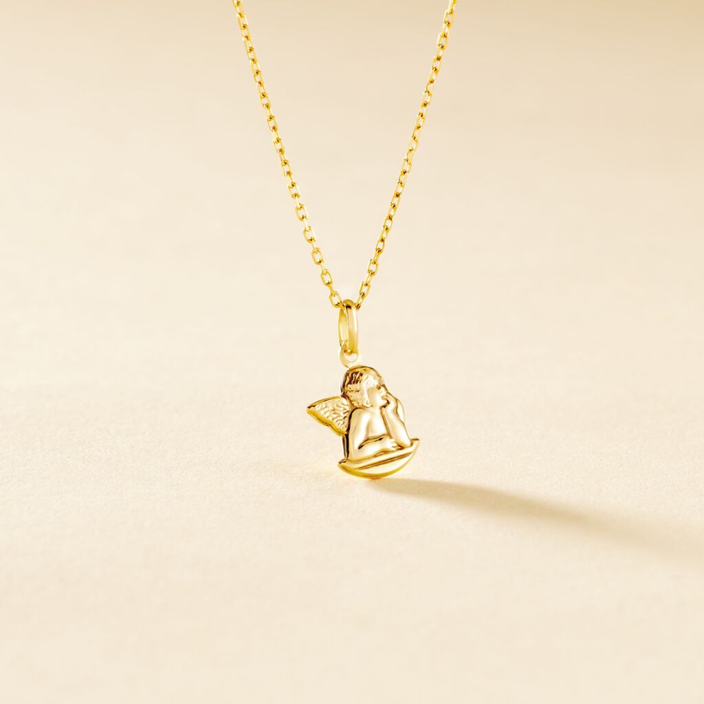 Pendentif Ange Endormi Or Jaune
