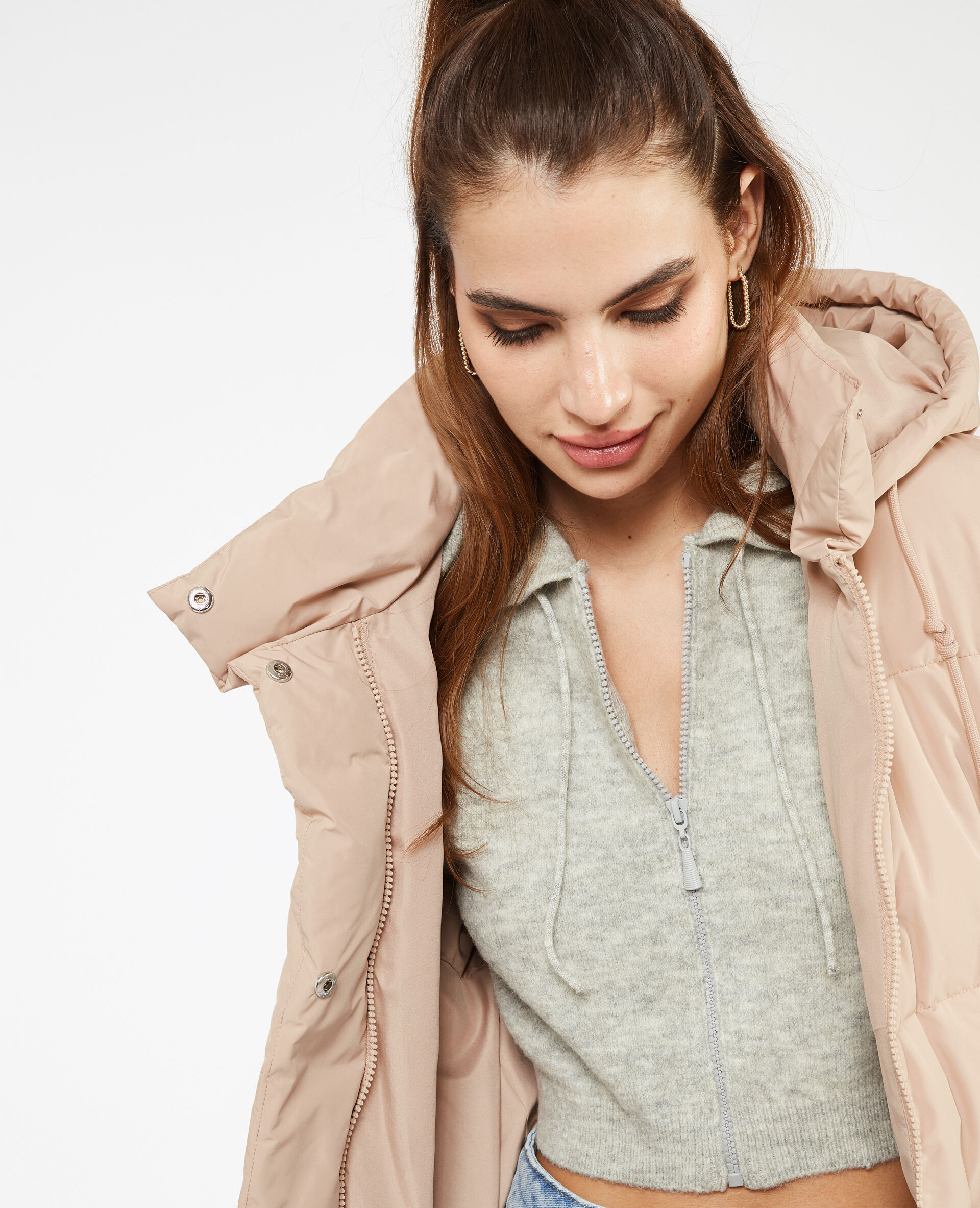 Doudoune avec capuche - Beige