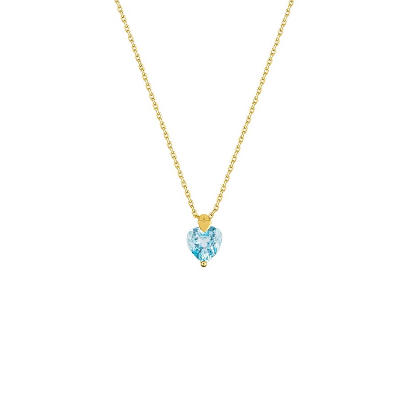 Collier Femme - topaze - Or 18 Carats - Longueur : 42 cm