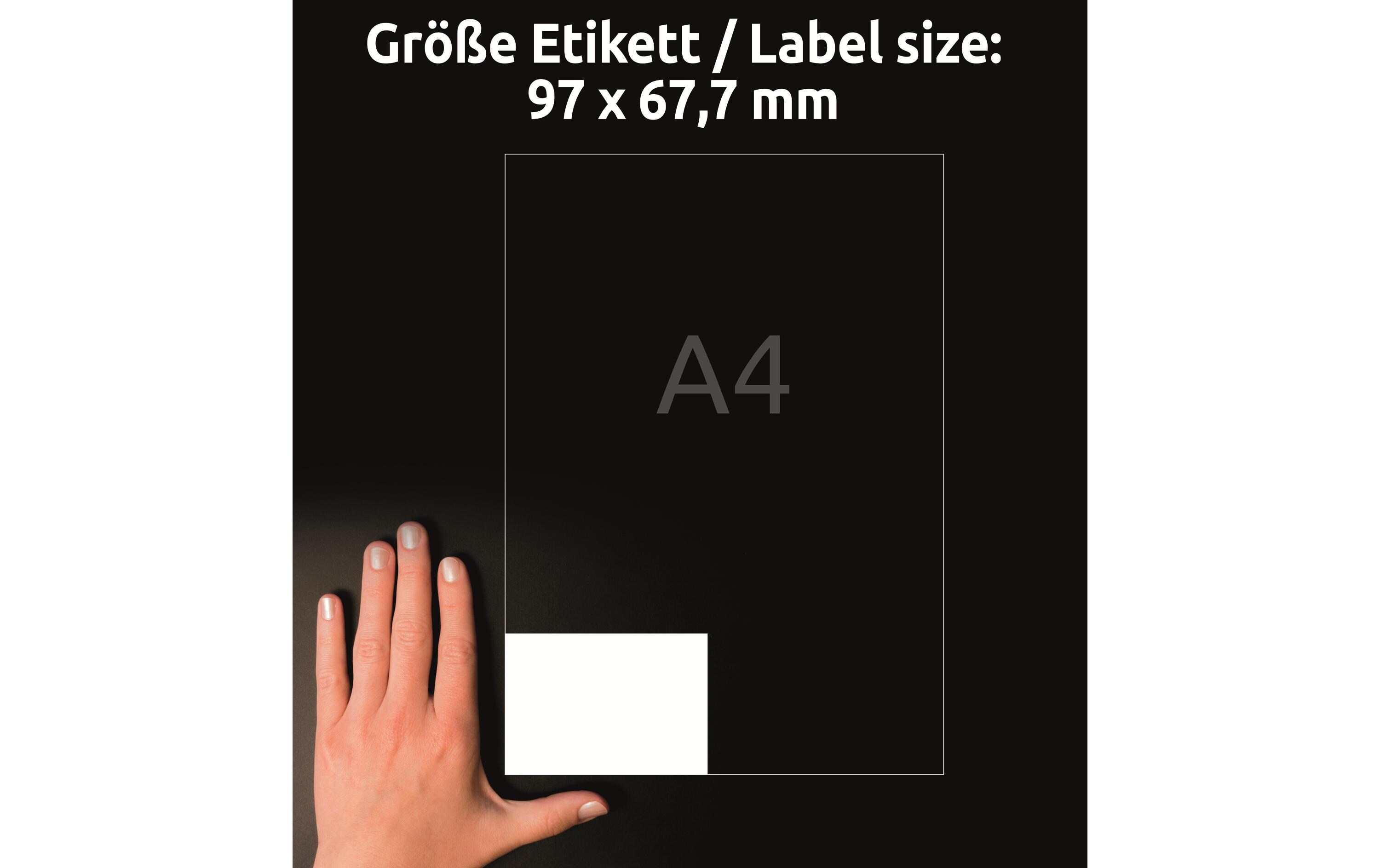 Universal-Etiketten 4782 97 mm, 30 BlattWeisse Aufkleber, permanent haftend