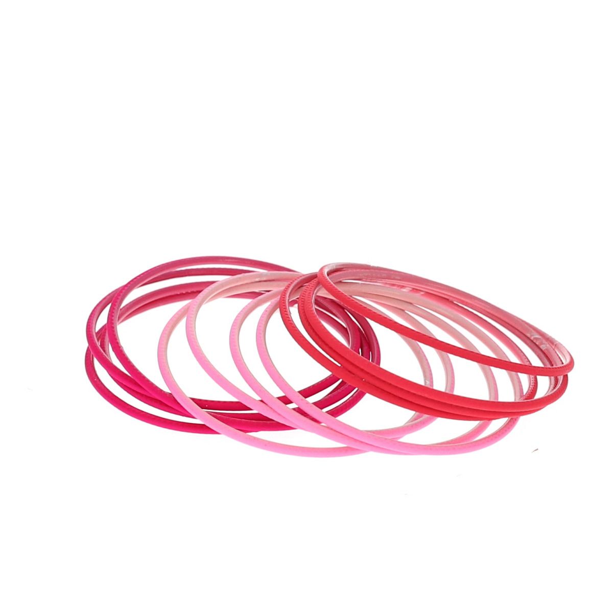 Lot de 12 bracelets en métal indien dégradés rose Pondie Chérie