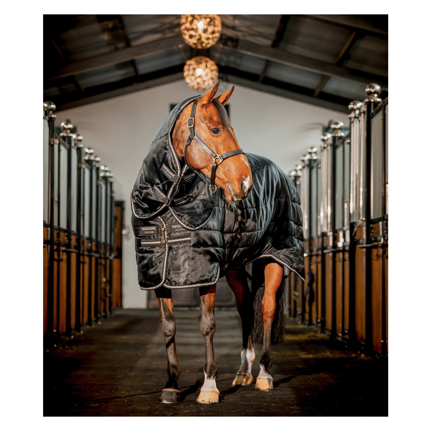 Horseware Halsteil Easy-Layer Stable 100g  - black / black&silver