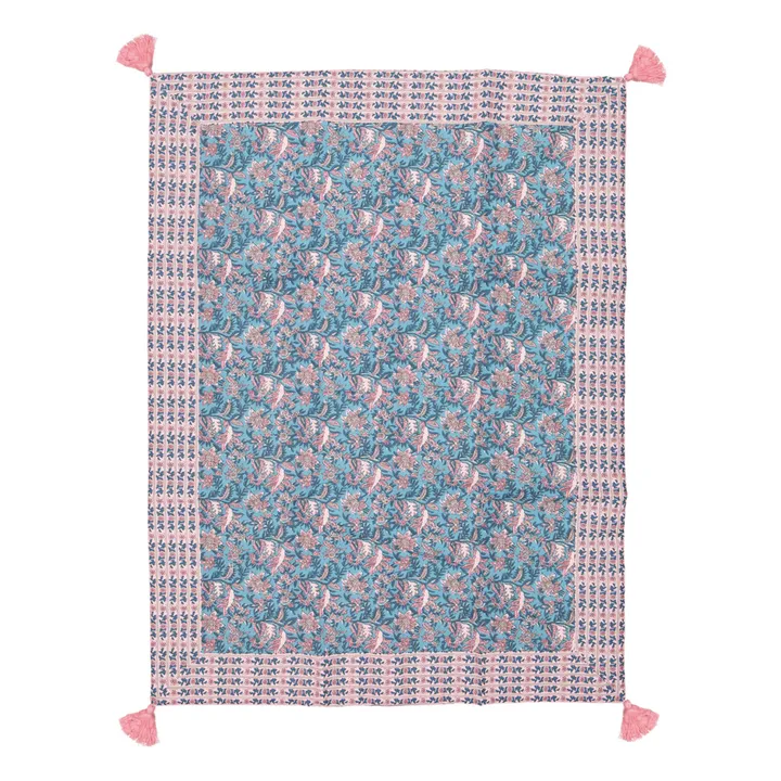 Louise Misha Plaid Enoha en coton bio | Bleu