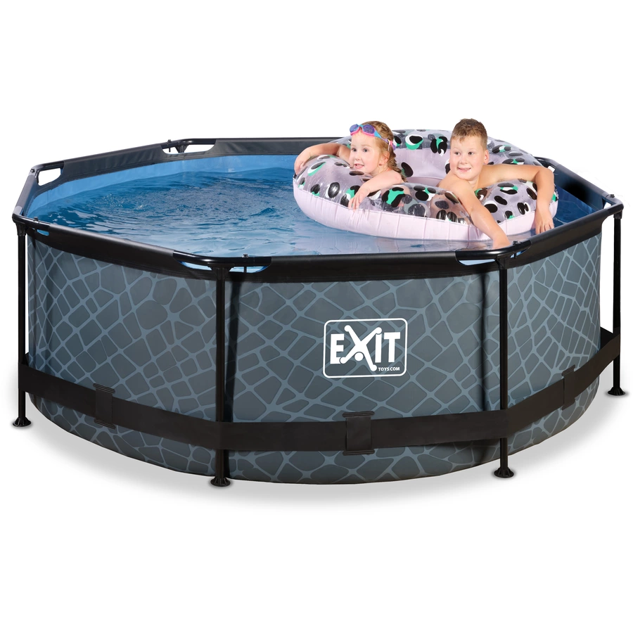 EXIT Stone Pool ø244x76cm – Grau