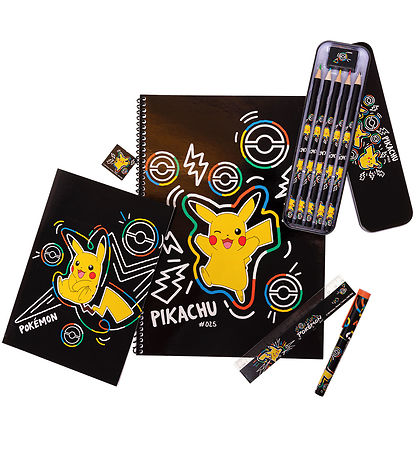 Pokémon Buntstifte-Set - Bumper Pack - Schwarz m. Pikachu