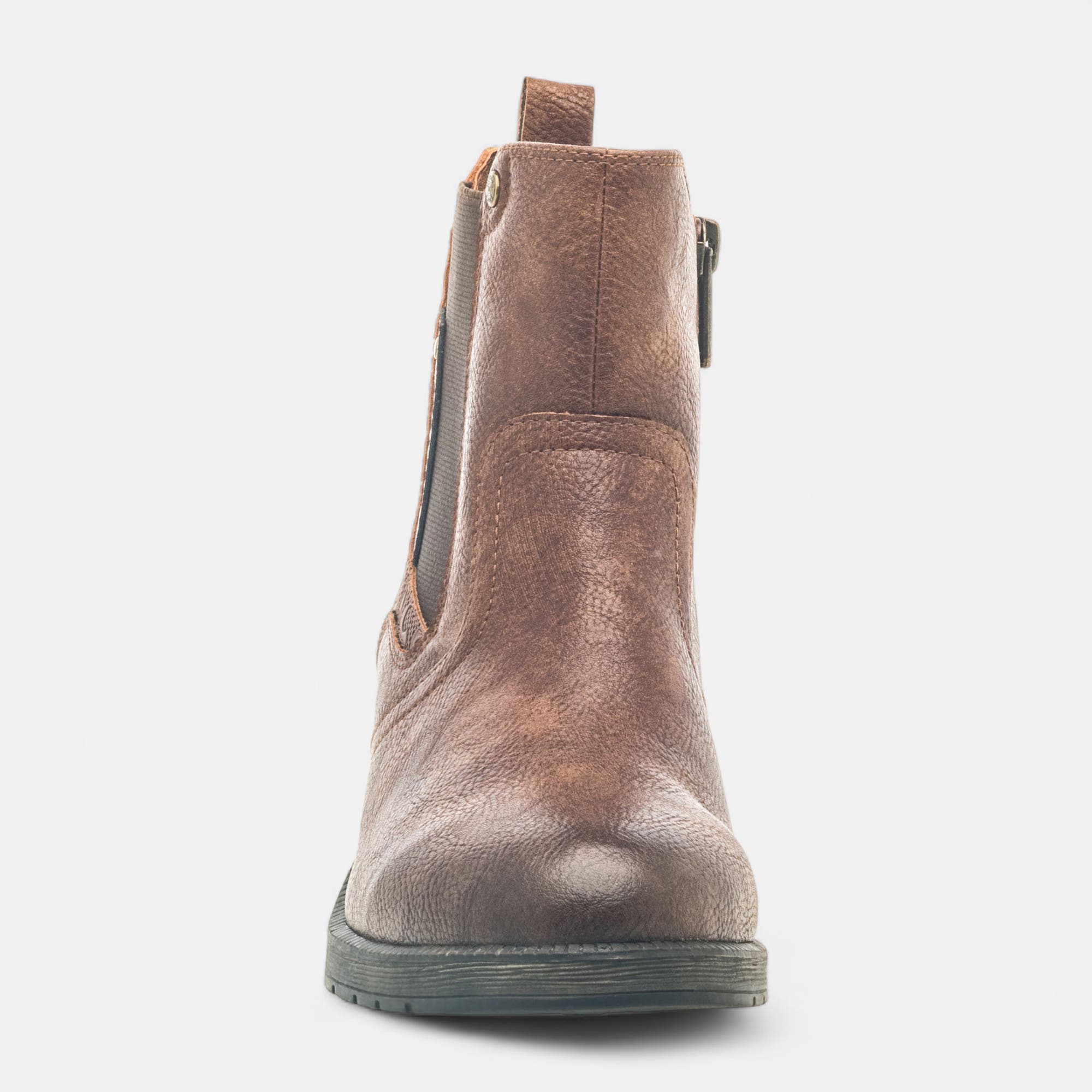 Boots chelsea Femme cognac