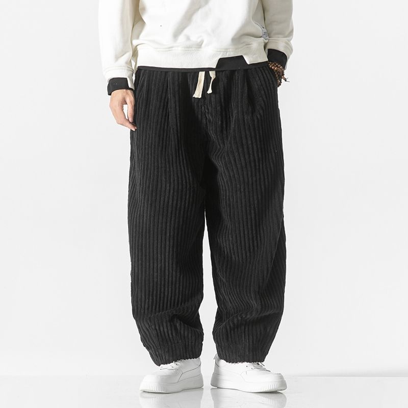 Blueforce - Corduroy cropped broek met trekkoord in de taille