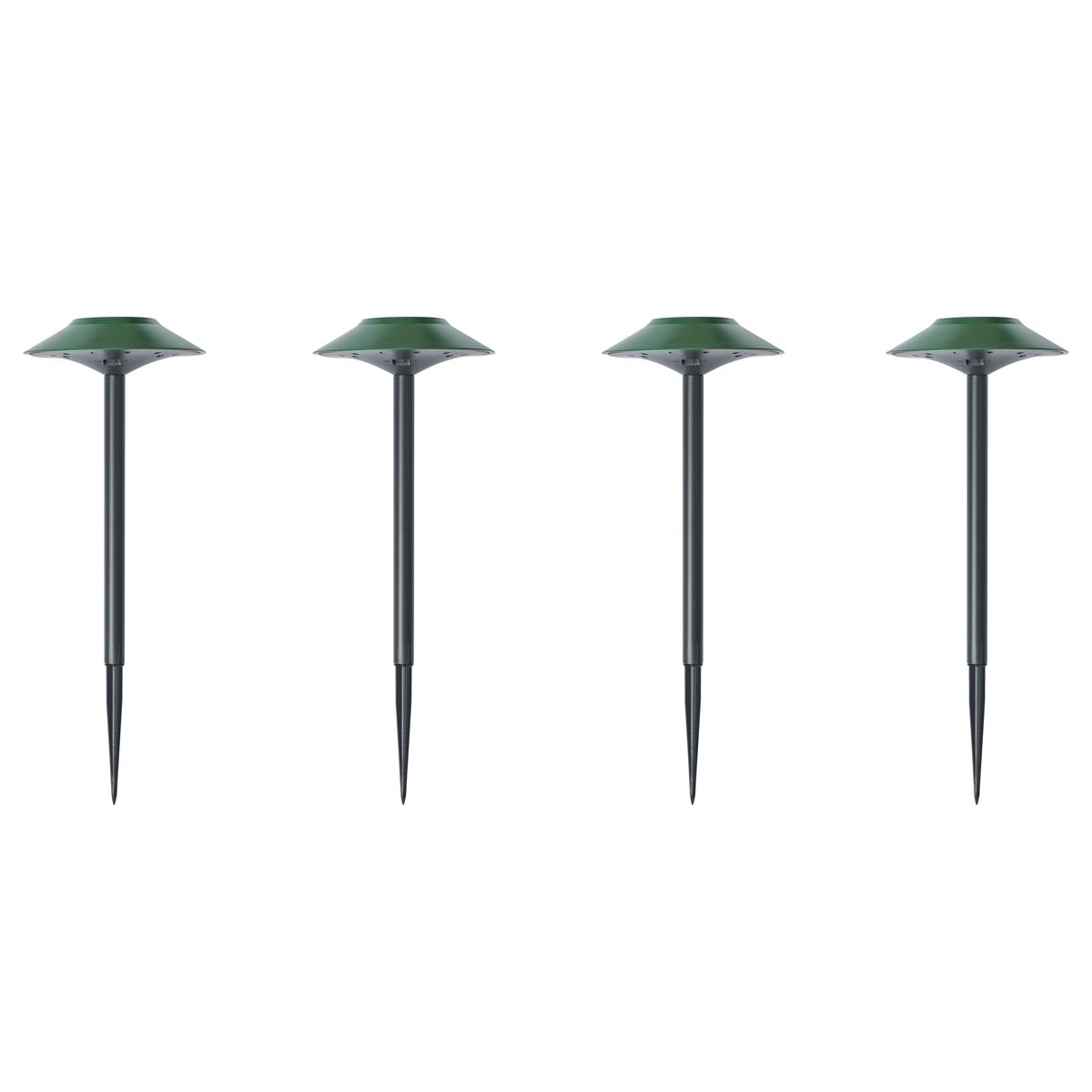 Set van 4 prikspots groen incl. LED IP44 solar - Mushroom