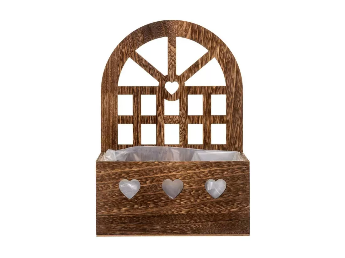 Support en bois marron 25x15x35.5h