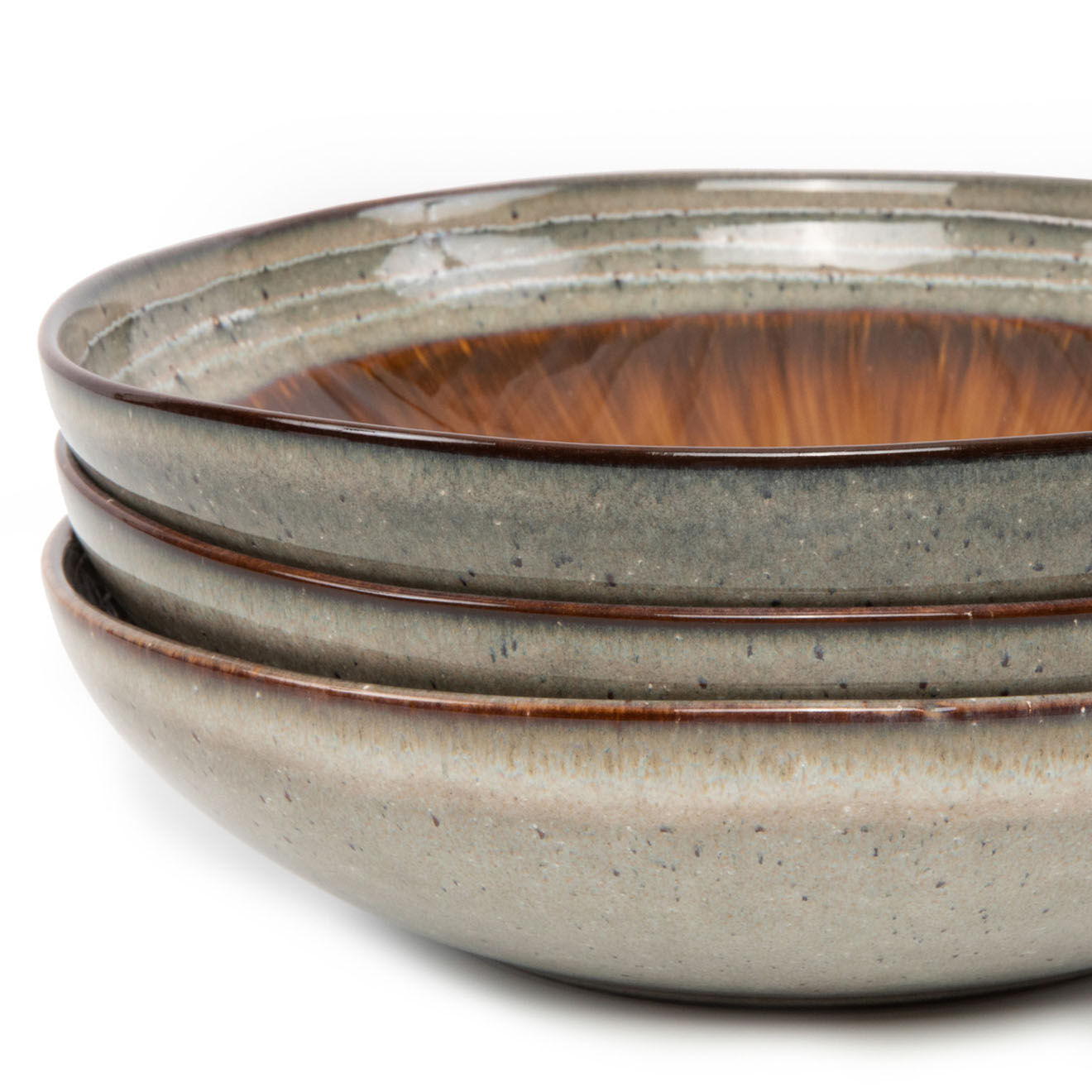 Bazar Bizar 4 Assiettes à pâtes Comporta multicolores - D.22xH.5 cm