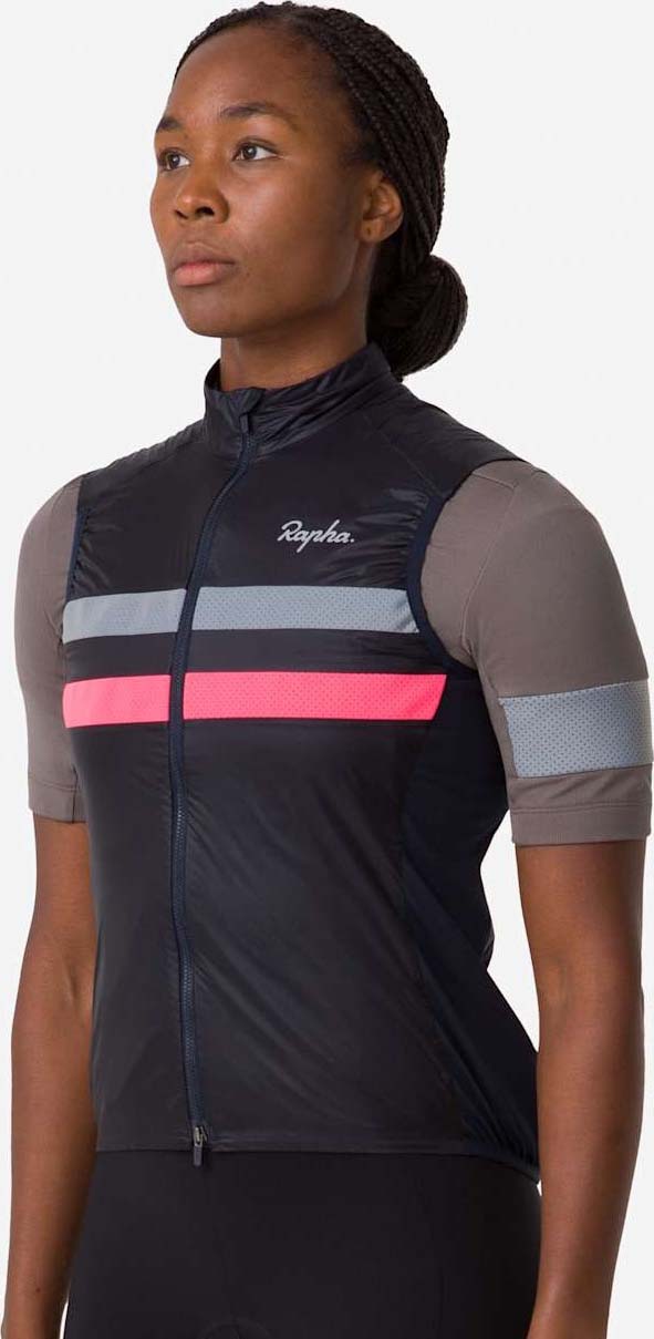 Brevet Insulated Gilet Dame Dark Navy/Hi-Vis Pink