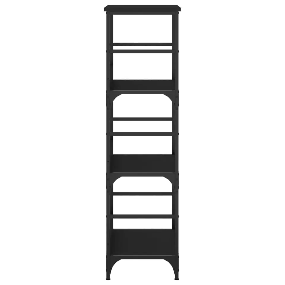 vidaXL - Boekenkast - Zwart - Bewerkt hout